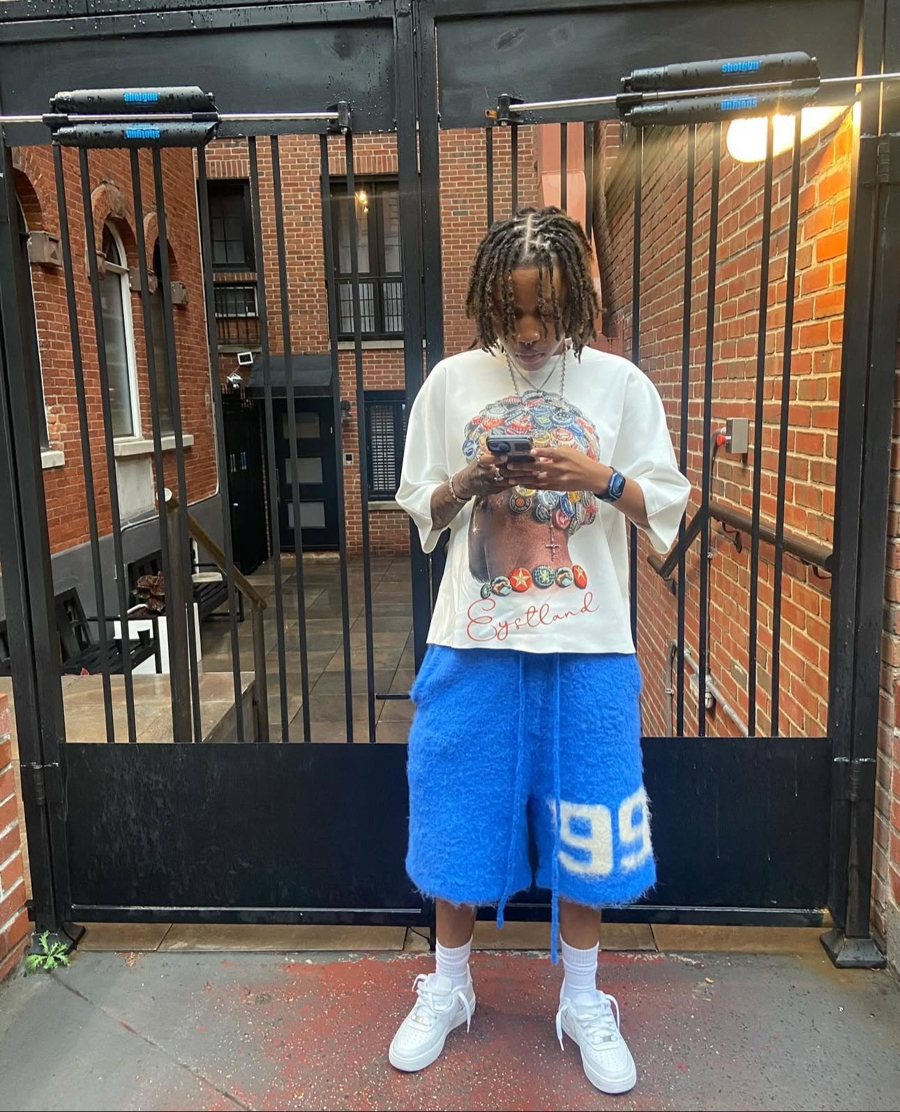 Mohair Shorts Royal Blue