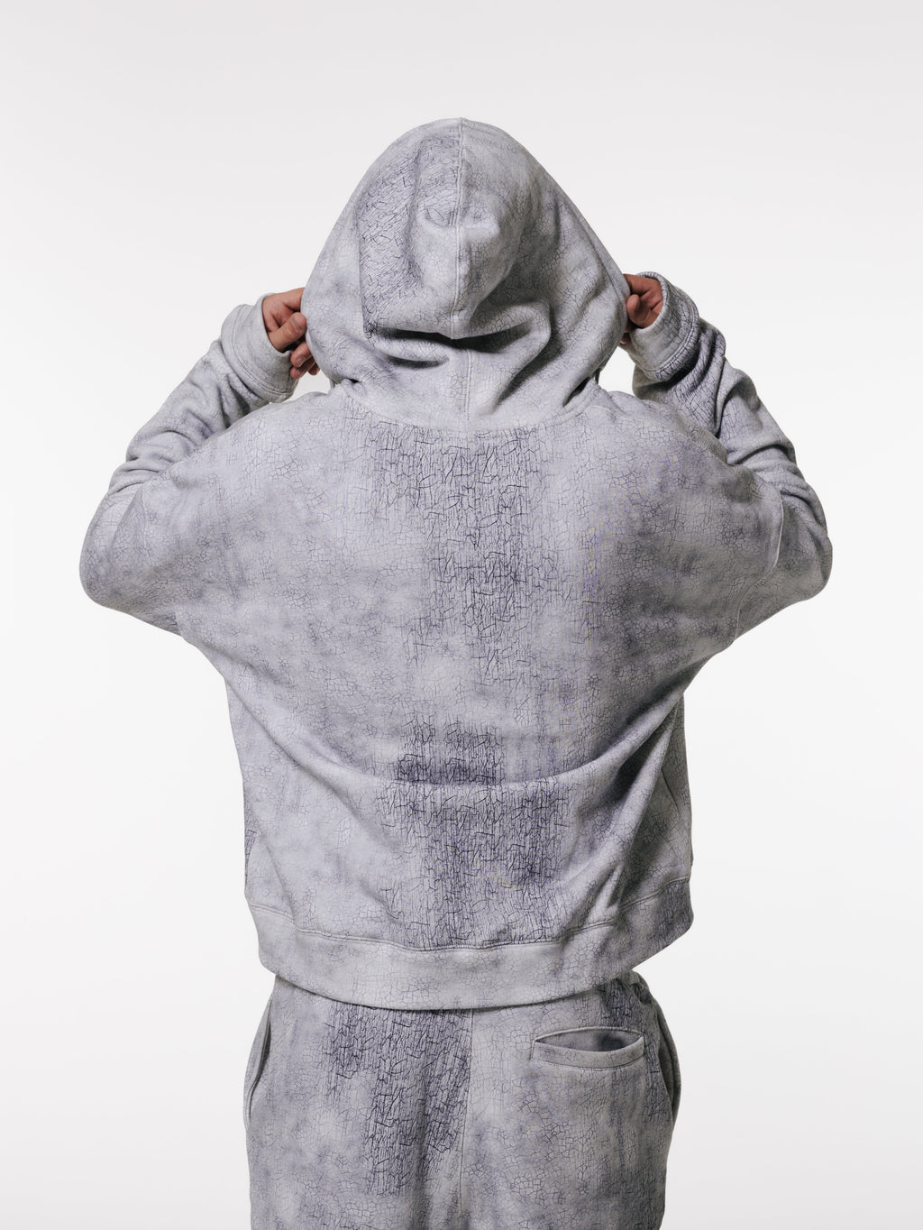 Trompe L'oeil Cracked Zip Up