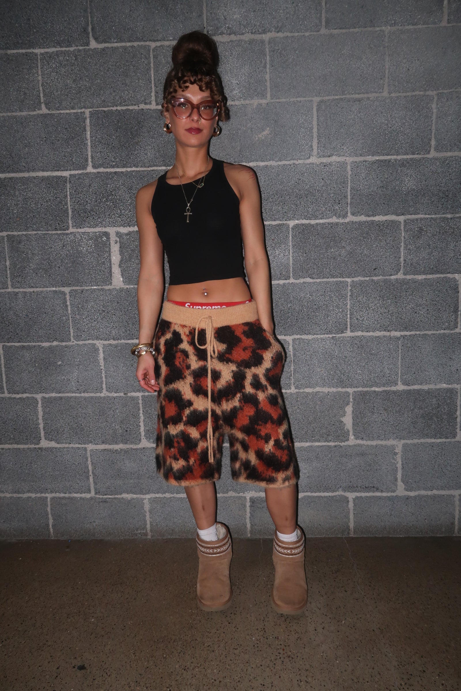 Mohair Cheetah Shorts