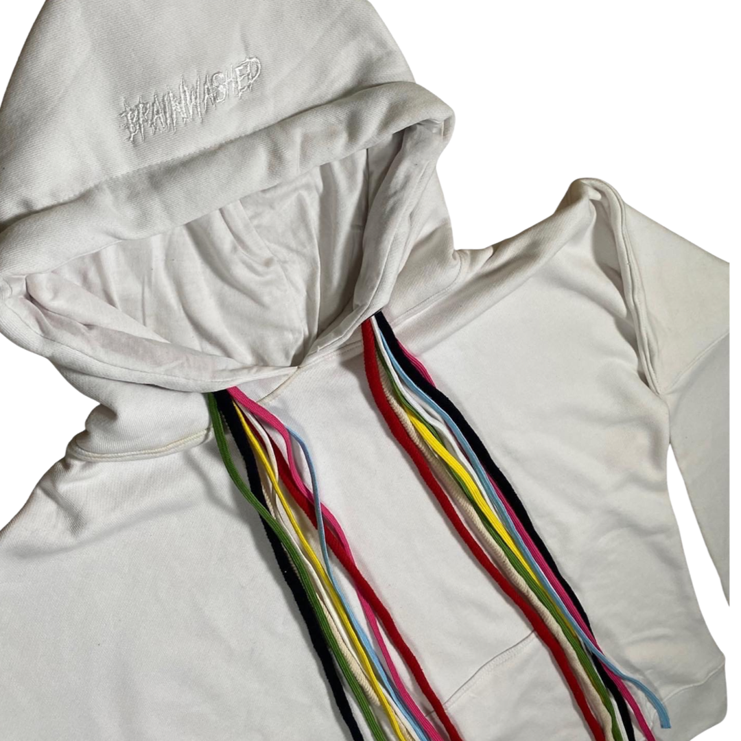 Multicord White Hoodie