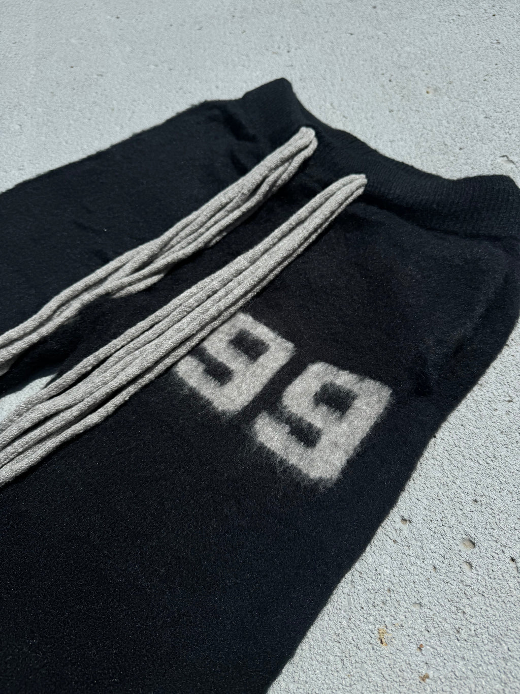 Multicord Black Mohair Pants