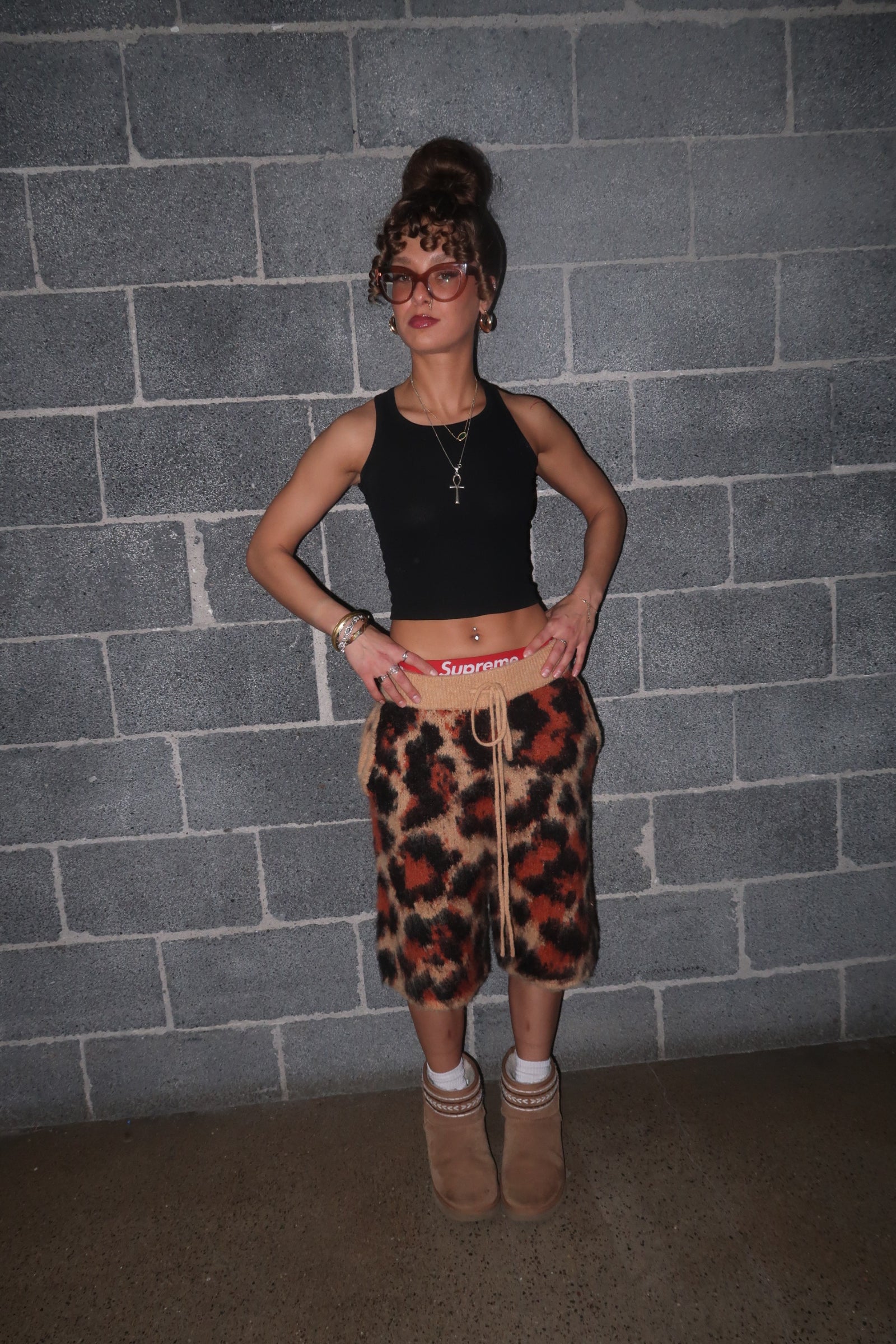 Mohair Cheetah Shorts