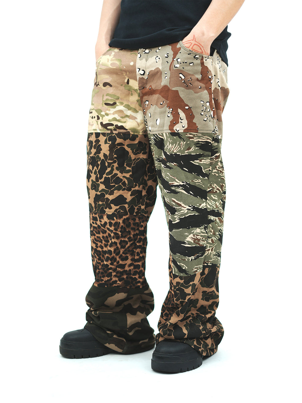 AONE4SURE Camo Patchwork Pants