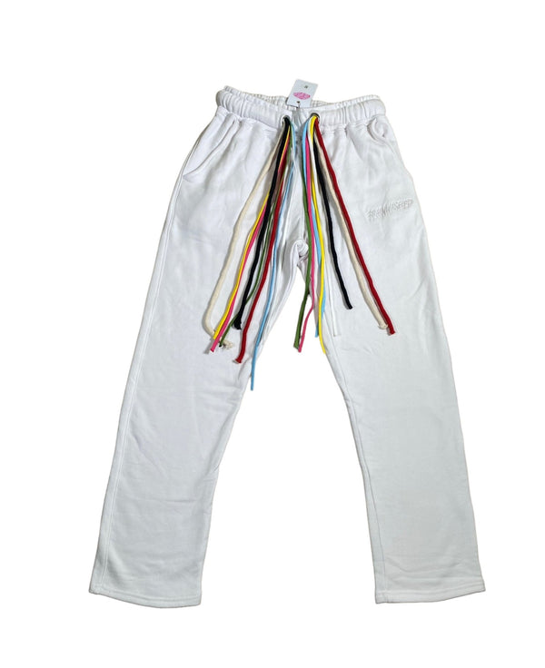 Multicord White Sweatpants