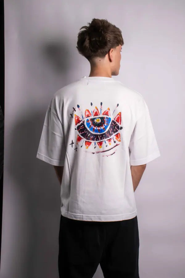 OHEMIEN EYES WHITE TEE